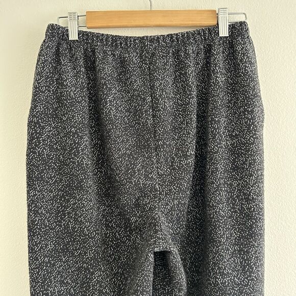 Lands End Size M Patterned Sport Knit Straight Leg Pull On Pants Sweatpants Gray - Picture 8 of 12